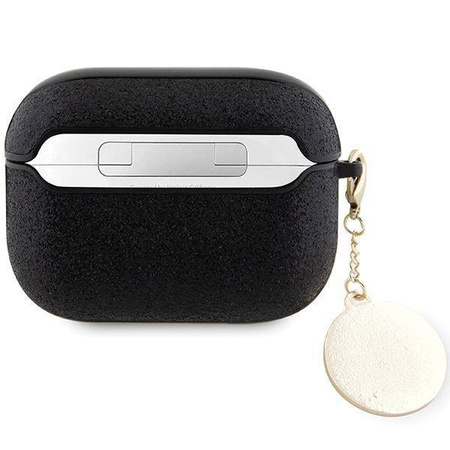 Guess etui do AirPods Pro 2 GUAP2PGEHCDK czarne Fixed Glitter W/ Heart Diamond Charm