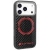 Etui Audi RSQ Carbon Fiber Sport Red Circle MagSafe do iPhone 17 Pro - czarne