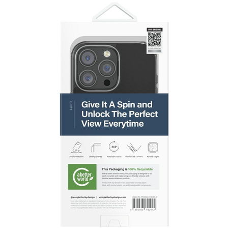 Etui UNIQ Swivix do iPhone 16 Pro Max 360 Rotating Kickstand czarny