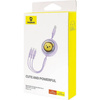 BASEUS zwijany kabel USB do Micro/Lightning/Typ C 3w1 Leo 3.5A 1.1m fioletowy CB000063