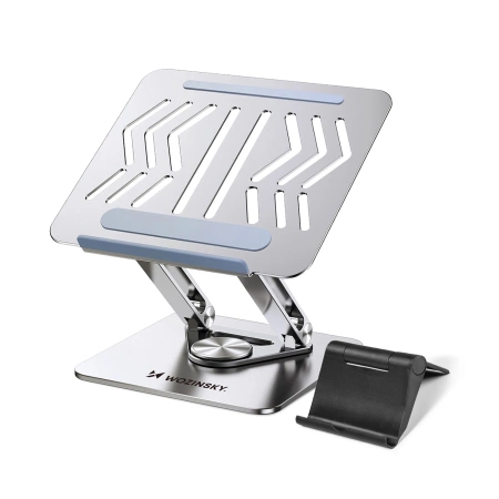 Podstawka pod laptopa, tablet Wozinsky WRS-CPY84SS aluminiowa + Gratis! podstawka do smartfona - srebrna