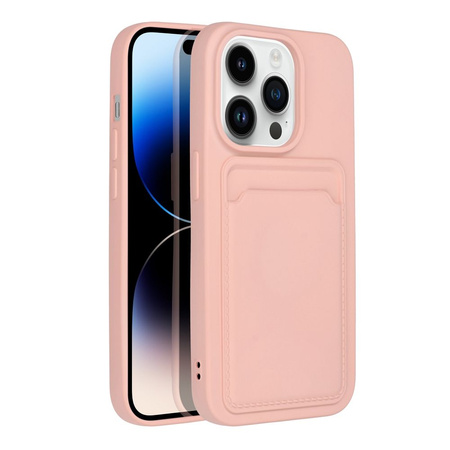Futerał CARD CASE do IPHONE 14 PRO różowy