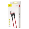 Baseus Cafule Cable wytrzymały nylonowy kabel przewód USB / Lightning QC3.0 2A 3M czerwony (CALKLF-R09)
