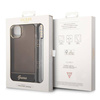 Oryginalne Etui IPHONE 14 Guess Hardcase Translucent Pearl Strap czarne