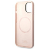 Original Handyhülle IPHONE 14 PLUS Karl Lagerfeld Hardcase Silicone Karl`s Head Magsafe hell-pink