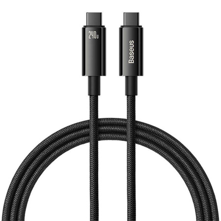 Kabel USB C – USB C 480 Mbit/s 240 W 1 m Baseus Tungsten Gold CAWJ040101 – Schwarz