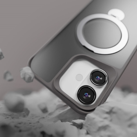 Nakładka Etteri Matt Mag Ring do iPhone 16 Plus 6,7" szara