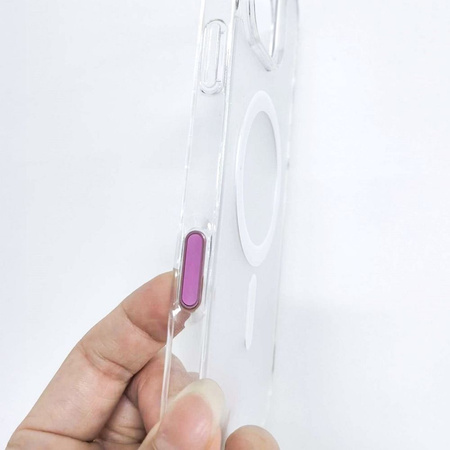 Aktywny przycisk Camera Control pasuje do futerałów z serii IPHONE 16: Drop Glue / Clear Mag Cover srebrny