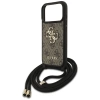 Guess 4G Big Logo Cord Stap Crossbody Case for iPhone 17 Pro - Brown
