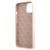 Guess GUHMP13MLSLMGLP iPhone 13 6.1 "Hellrosa / Hellrosa Hardcase Silikonschrift Gold Logo Magsafe