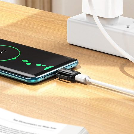HOCO adapter OTG Typ C (męski) do Lightning (żeński) 3A UA31E czarny