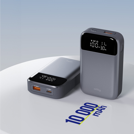 Allity power bank APB-200 PD QC 33W 10000 mAh szary