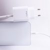 Maxlife ładowarka sieciowa PD QC MXTC-06-20AC 1x USB-C 1x USB 20W biała + kabel USB-C - Lightning 20W