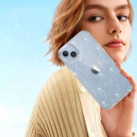 Etui SAMSUNG GALAXY S23 FE Tech-Protect Flexair Hybrid Glitter transparentne