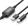 Active USB 2.0 A-B UGREEN US122 to printer, 15m (black)