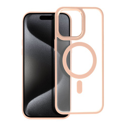 Futerał Matte Mag Cover kompatybilny z MagSafe do IPHONE 15 PRO MAX różowy