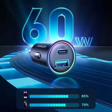 Joyroom JR-CCN04 60W USB-A USB-C Mini-Ladegerät – Schwarz