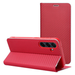 Kabura LUNA Book Carbon do SAMSUNG A26 5G czerwony