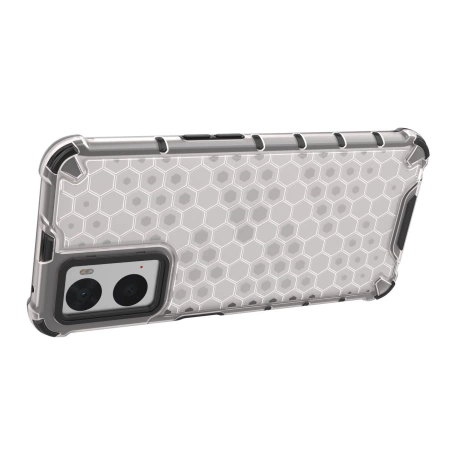 Gepanzerte Wabenhülle mit Gelrahmen Oppo A76 / Oppo A36 / Realme 9i transparent