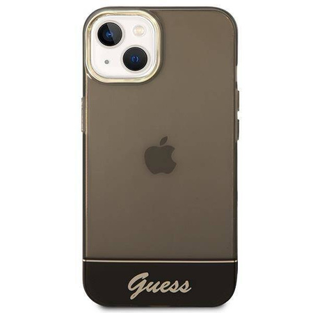 Oryginalne Etui IPHONE 14 PLUS Guess Hardcase Translucent czarne