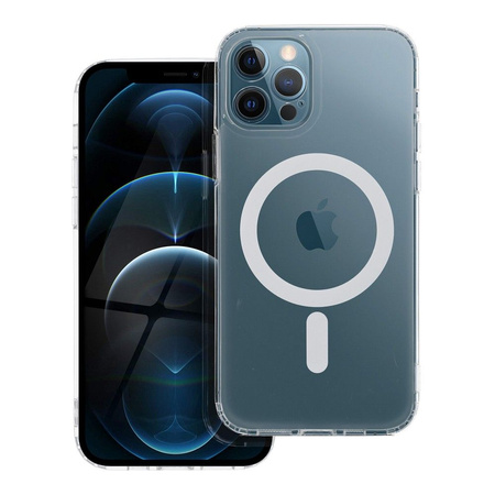 Futerał FROST MAG COVER z ochroną aparatu kompatybilny z MagSafe do IPHONE 12 Pro transparentny