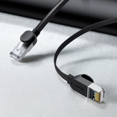Baseus High Speed ​​flaches Ethernet CAT6 RJ45 Netzwerkkabel 0,5 m – schwarz