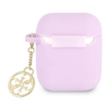 Guess GUA2LSC4EU AirPods 1/2 cover purple / purple Charm Collection 4G