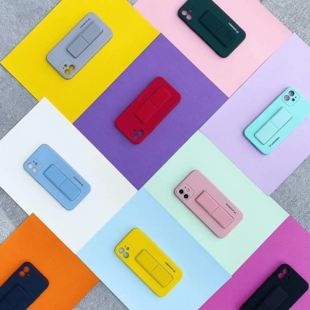 Wozinsky Kickstand Case Silikonhülle mit Ständer für iPhone 12 Pro Max pink