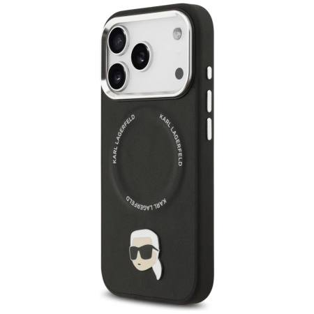Karl Lagerfeld Karl Pin MagSafe Case for iPhone 17 Pro Max - Black