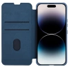 Nillkin Qin Cloth Pro Case Schutzhülle für iPhone 14 Pro Max, Kamera-Abdeckung, Holster-Abdeckung, Klapphülle, Blau