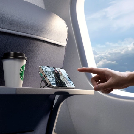 Joyroom JR-PBM12 10000 mAh 22,5 W Qi2 Powerbank, MagSafe kompatibel, mit Ringbasis - Schwarz