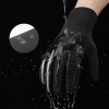 Insulated, non-slip sports phone gloves (size L) - black