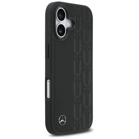 Mercedes Leather Laurel Leaves MagSafe Case für iPhone 17 - Schwarz