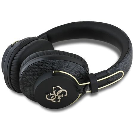 Guess Metal 4G Logo - Bezprzewodowe słuchawki nauszne Bluetooth ENC (czarny)