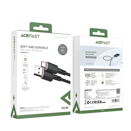 Acefast USB-Kabel - USB Typ C 1,2 m, 3 A schwarz (C2-04 schwarz)