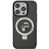 Etui Karl Lagerfeld Ring Stand Karl&Choupettte MagSafe do iPhone 13 Pro - czarne