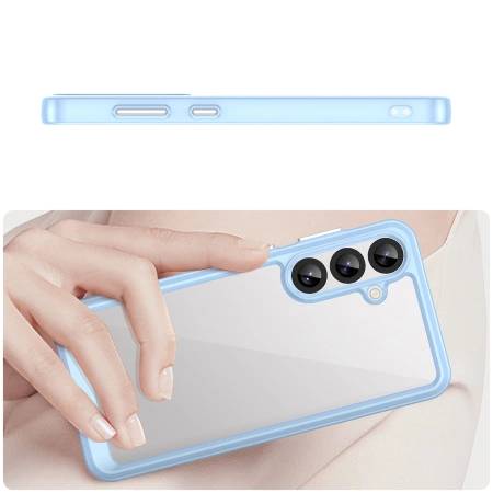 Etui silikonowe Outer Space Case z żelową ramką do Samsung Galaxy S25+ - niebieskie