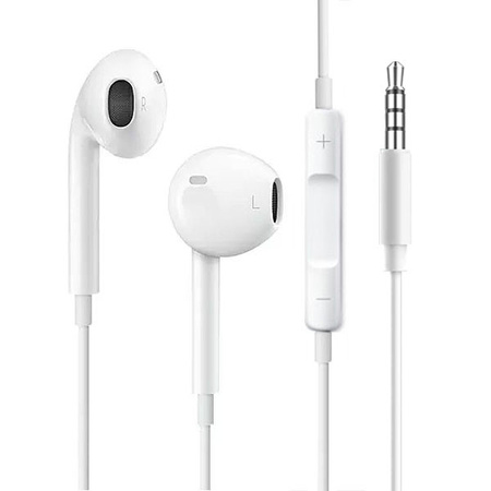 SŁUCHAWKI UNIWERSALNE DENMEN JACK 3,5 CALA BIAŁE DOUSZNE DR05