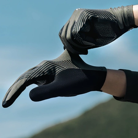 Rockbros Fahrradhandschuhe Frühling/Sommer/Herbst, Full, Größe: XL - Grün