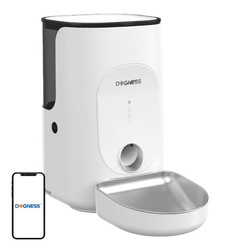 Automatic pet feeder Dogness F16 4L with stainless steel bowl (white)