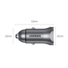 Ugreen USB Car Charger Type C / USB 24W Power Delivery Quick Charge gray (30780)