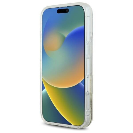 Oryginalne Etui IPHONE 16 Hello Kitty Hardcase Liquid Glitter Fever MagSafe (HKHMP16SLGDIH) złoto-białe