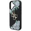 Guess Grained Roses Big 4G Logo Hülle für iPhone 16 - Schwarz