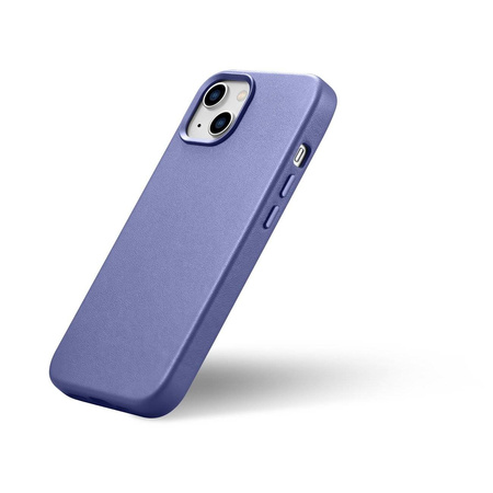 iCarer Case Leather genuine leather case for iPhone 14 Plus hellviolett () (MagSafe compatible)