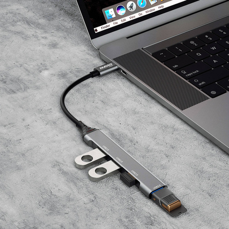 Dudao HUB 4in1 USB-C - 4x USB-A (3 x USB2.0 / USB3.0) 6,3cm schwarz (A16T)
