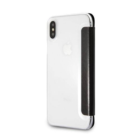 Original Case IPHONE X / XS Karl Lagerfeld Bookcase Signature Glitter black
