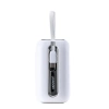 Joyroom mini powerbank 10000mAh Colorful Series 22.5W z 2 wbudowanymi kablami USB C i Lightning biały (JR-L012)