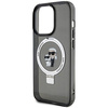 Karl Lagerfeld KLHMP15LHMRSKCK iPhone 15 Pro 6.1&quot; black/black hardcase Ring Stand Karl&amp;Choupette MagSafe