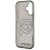 Original Handyhülle IPHONE 16 Karl Lagerfeld Hardcase IML Rhinestones Karl Head schwarz