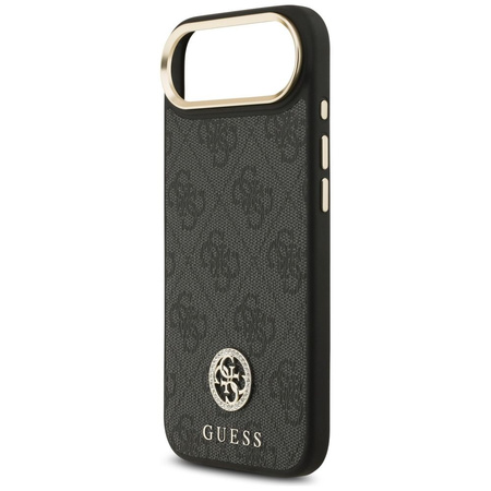 GUESS futerał do IPHONE 17 Air kompatybilny z MagSafe GUHMP17MP4GRMDEK (PU W/ 4G Strass Logo) czarny